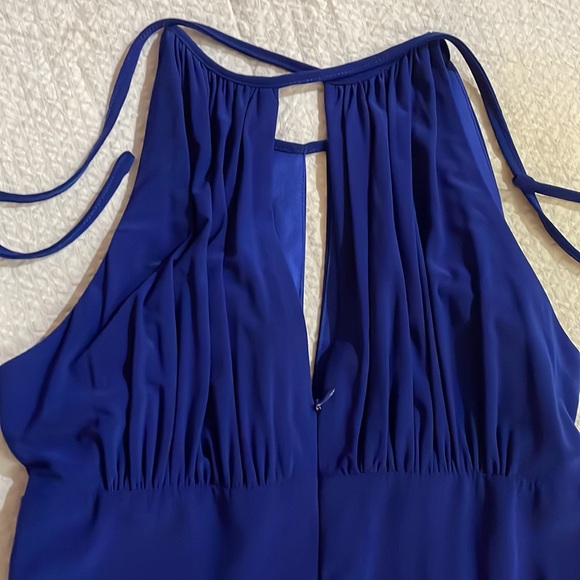 long A-line cocktail dress size 8 royal blue - Picture 4 of 6